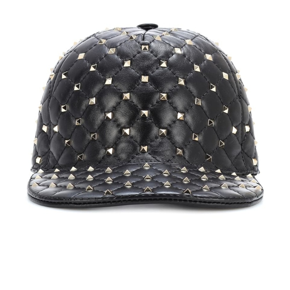 Black Studded Valentino Studded cap - adjustable